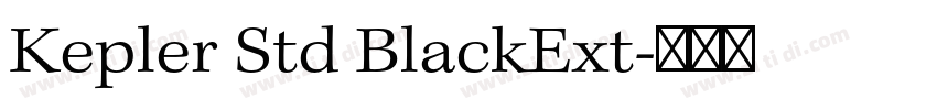 Kepler Std BlackExt字体转换